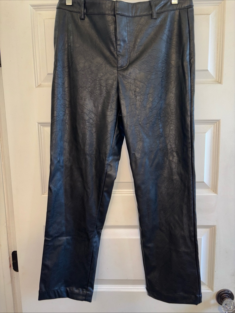 Free People Women Faux Leather Hot Pants Black Sz 10 NWT 26 Inch Inseam
